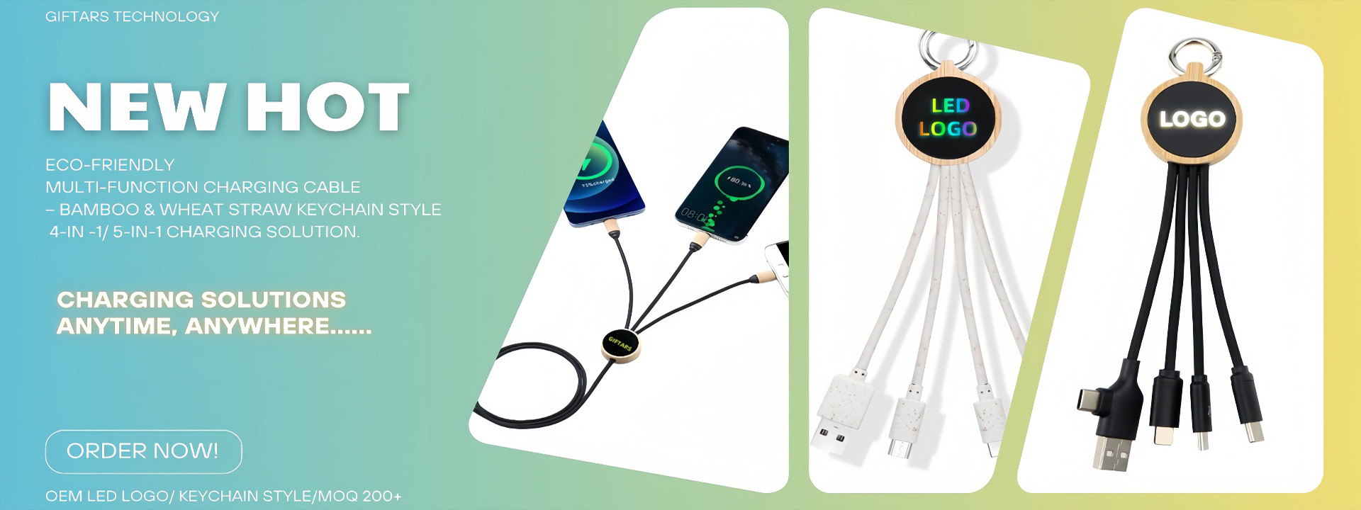 Eco-Friendly 4 IN 1 Charging Cable 