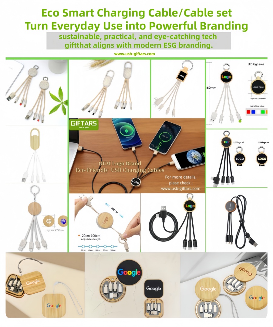 Eco-Friendly Charging Cable | Custom Logo Tech Gifts from GIFTARS