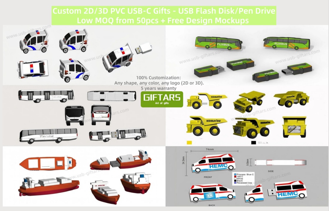 Custom 2D/3D PVC USB Flash Drives – Creative OEM Branding Solutions for Modern Marketing