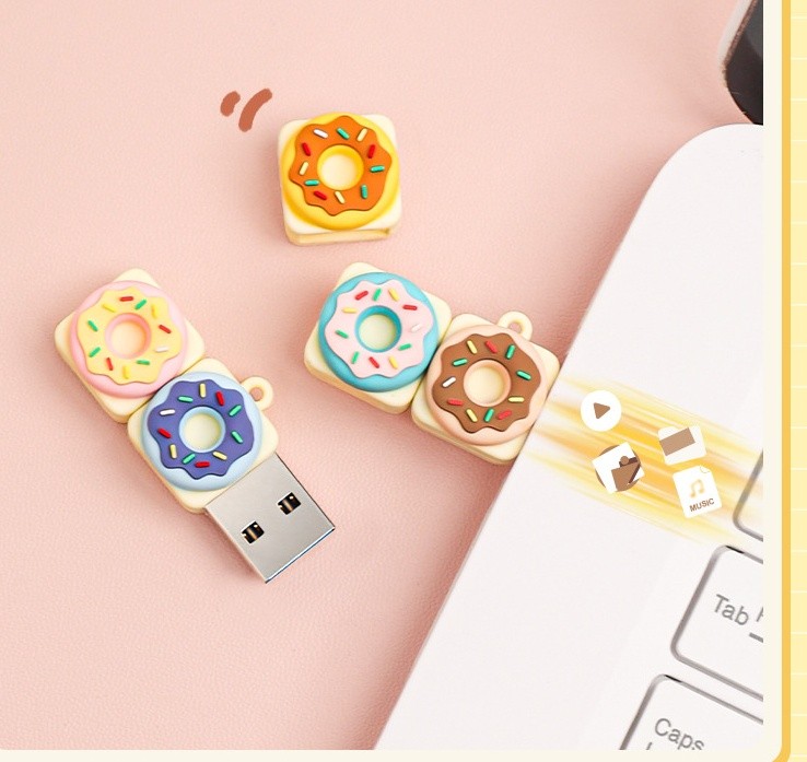 2D 3D Custom USB Flash Drive  - donut