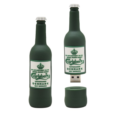 2D 3D Custom USB Flash Drive  - Beer Bottle
