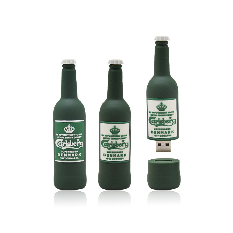 2D 3D Custom USB Flash Drive  - Beer Bottle