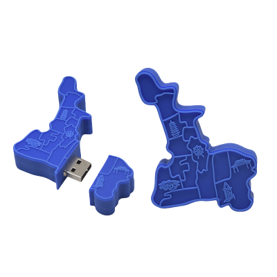 2D 3D Custom USB Flash Drive  - Map