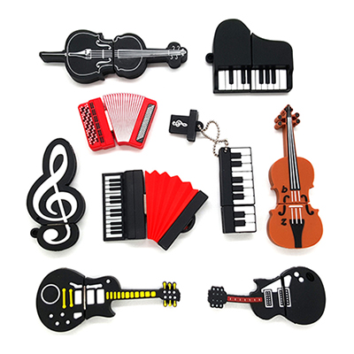2D 3D PVC USB Flash Drive -Music