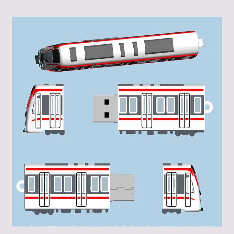 2D 3D PVC USB Flash Drive -Traffic -