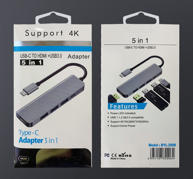 5 in 1 USB C Hubs GH-004 