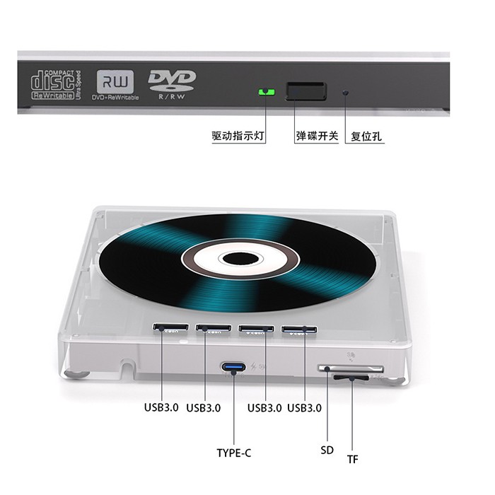 TypeC+usb3.0 External Drive -GT-D004
